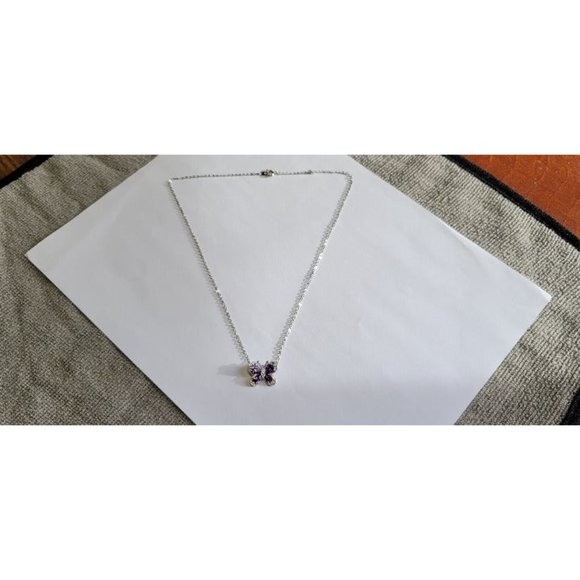 Kohl's Butterfly Amethyst Necklace - Picture 4 of 6